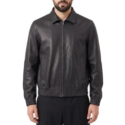 Valentino Garavani Lederjacke mit Reißverschluss schwarz Übergangsjacke