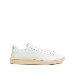 Valentino Garavani Low-Top Sneakers With Textured Sole And Chic Accen White Schnürschuhe