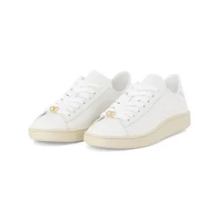 Valentino Garavani Low-Top Sneakers With Textured Sole And Chic Accen White Schnürschuhe