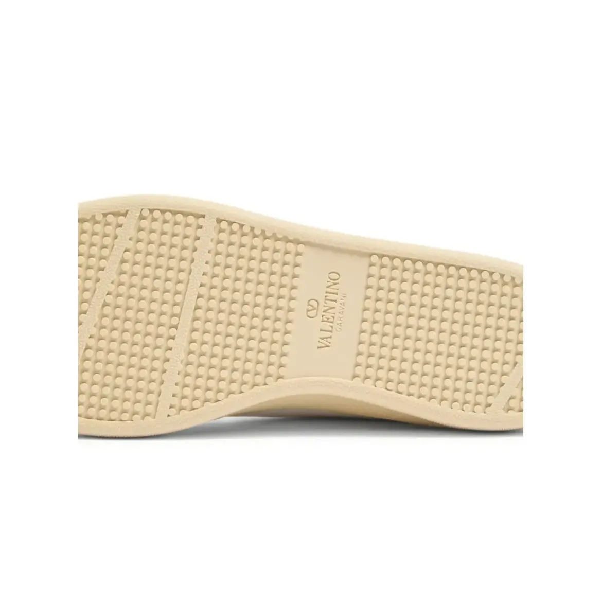 Valentino Garavani Low-Top Sneakers With Textured Sole And Chic Accen White Schnürschuhe