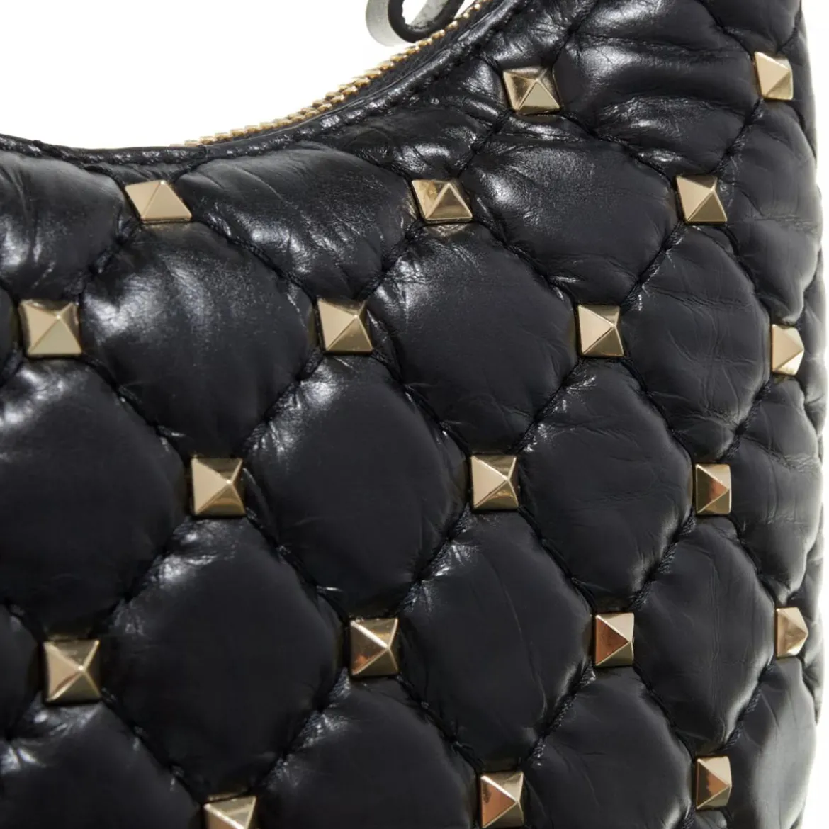 Valentino Garavani Mini Hobo Rockstud Spike 0NO nero Hobo Bag