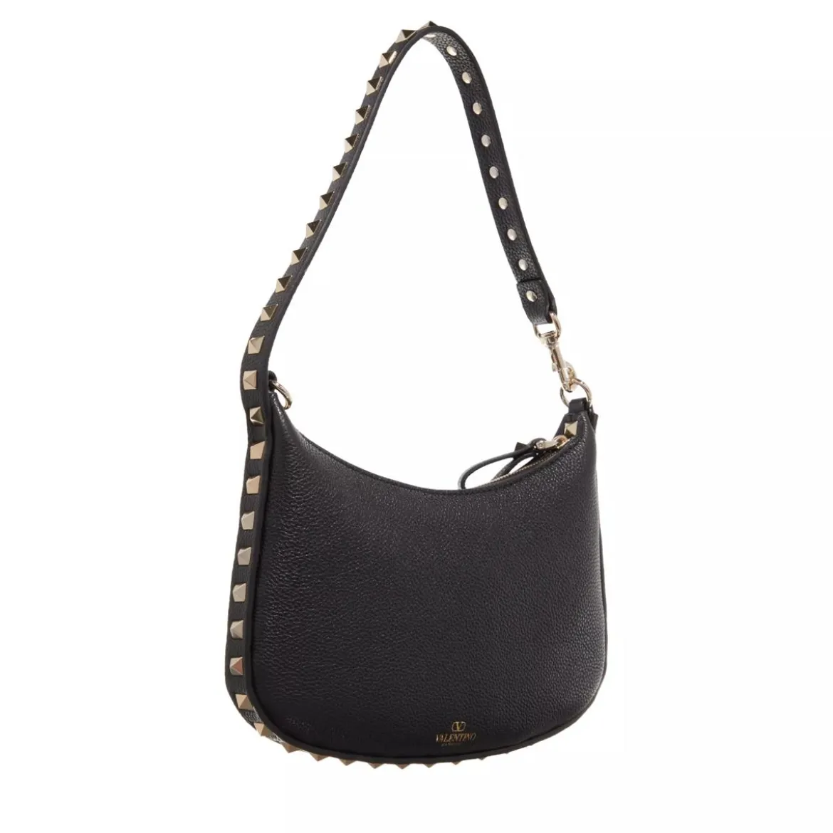 Valentino Garavani Mini Hobo Rockstud Nero Schultertasche