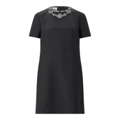 Valentino Garavani Minikleid aus Schurwolle & Seide schwarz Minikleid