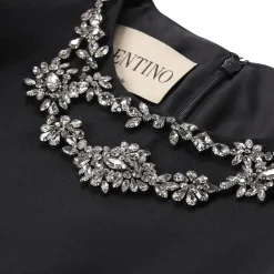 Valentino Garavani Minikleid aus Schurwolle & Seide schwarz Minikleid