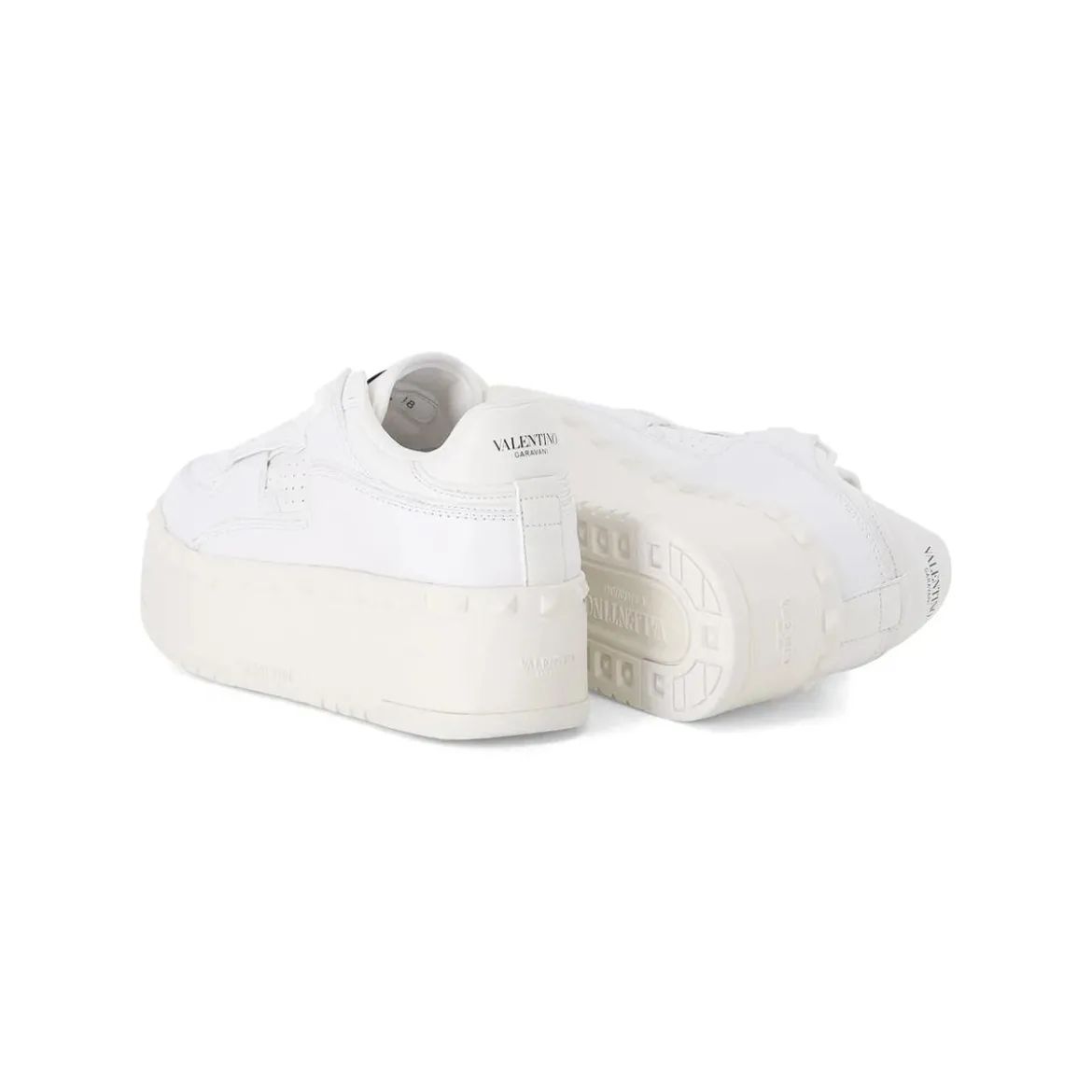 Valentino Garavani Plateau-Sneaker Freedots XL weiß Schnürschuhe