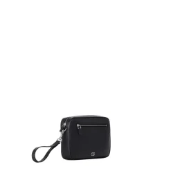 Valentino Garavani Pochette aus Leder schwarz Geldbörse