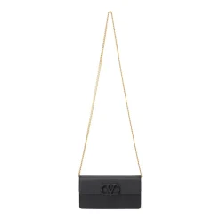 Valentino Garavani Portemonnaie aus Leder schwarz Wallet On A Chain