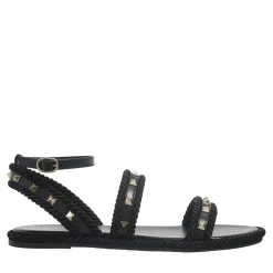 Valentino Garavani Rockstud Torchon Sandal Nero Sandalen