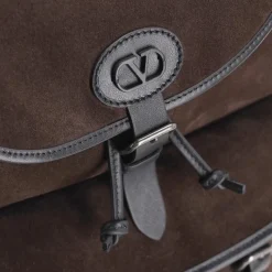 Valentino Garavani Rucksack aus Veloursleder braun Rucksack