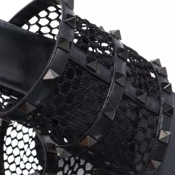 Valentino Garavani Sandal Rockstud Nero Slides