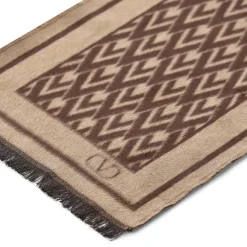 Valentino Garavani Schal aus Seide beige Wollschal