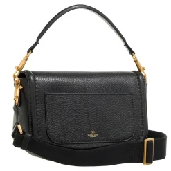 Valentino Garavani Shoulder Bag Alltime Brass Logo Nero Crossbody Bag
