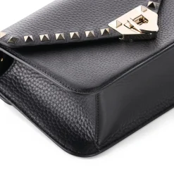 Valentino Garavani Umhängetasche Rockstud aus Kalbsleder schwarz Crossbody Bag