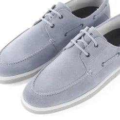 Van Bommel Schnürschuhe aus Veloursleder blau Schnürschuhe
