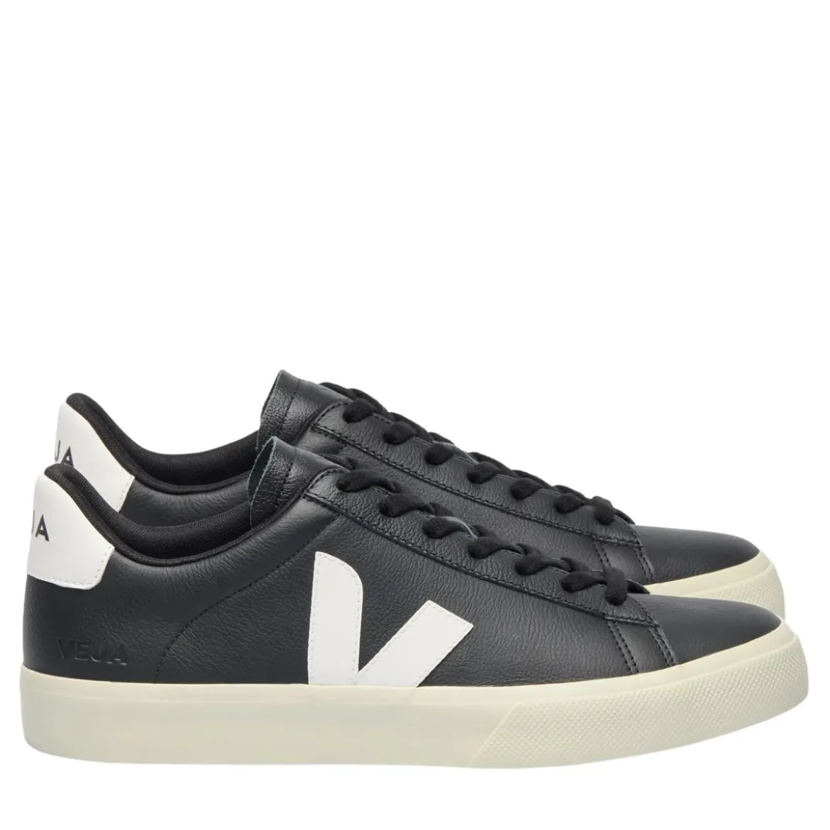 Veja Campo Leather Black White Low-Top-Sneaker
