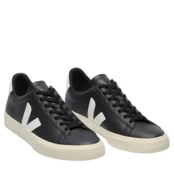 Veja Campo Leather Black White Low-Top-Sneaker