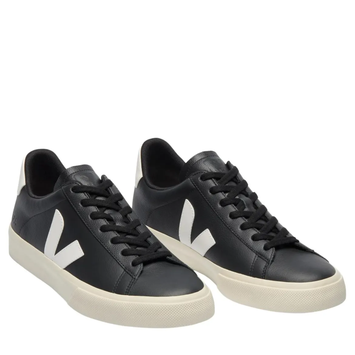 Veja Campo Leather Black White Low-Top-Sneaker