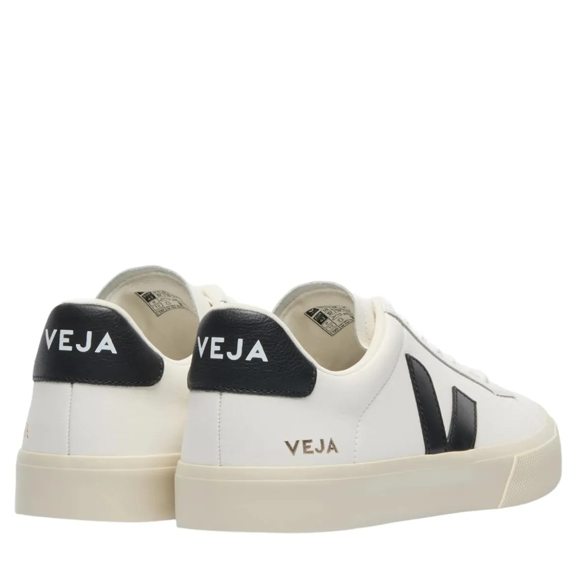 Veja Campo Leather Extra White Black Low-Top-Sneaker