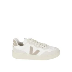 Veja Minimalist White Sneakers With Suede Accents White Low-Top-Sneaker