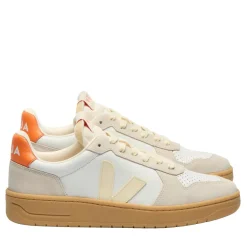 Veja V82 Leather Pure Calcaire Fury Low-Top-Sneaker