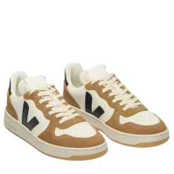 Veja V-10 Prime Leather Pure Black Tent Low-Top-Sneaker