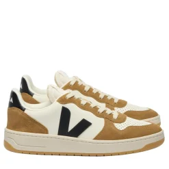 Veja V-10 Prime Leather Pure Black Tent Low-Top-Sneaker