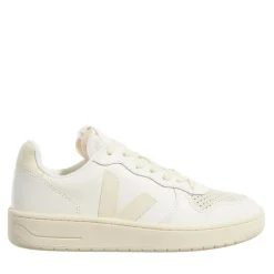 Veja V-10 Prime Leather Pure Calcaire Low-Top-Sneaker