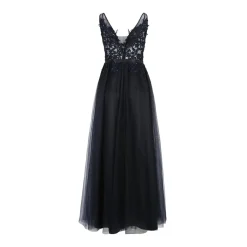Vera Mont Abendkleid mit Tüll Dunkelblau Abendkleid