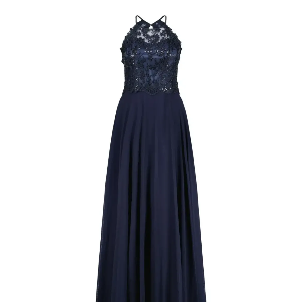 Vera Mont Cocktailkleid mit Paillettenbesatz Dunkelblau Cocktailkleid