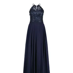 Vera Mont Cocktailkleid mit Paillettenbesatz Dunkelblau Cocktailkleid