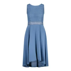 Vera Mont Cocktailkleid mit Spitze Blau Cocktailkleid
