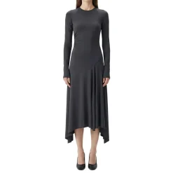Victoria Beckham Elastisches Midikleid schwarz Midikleid