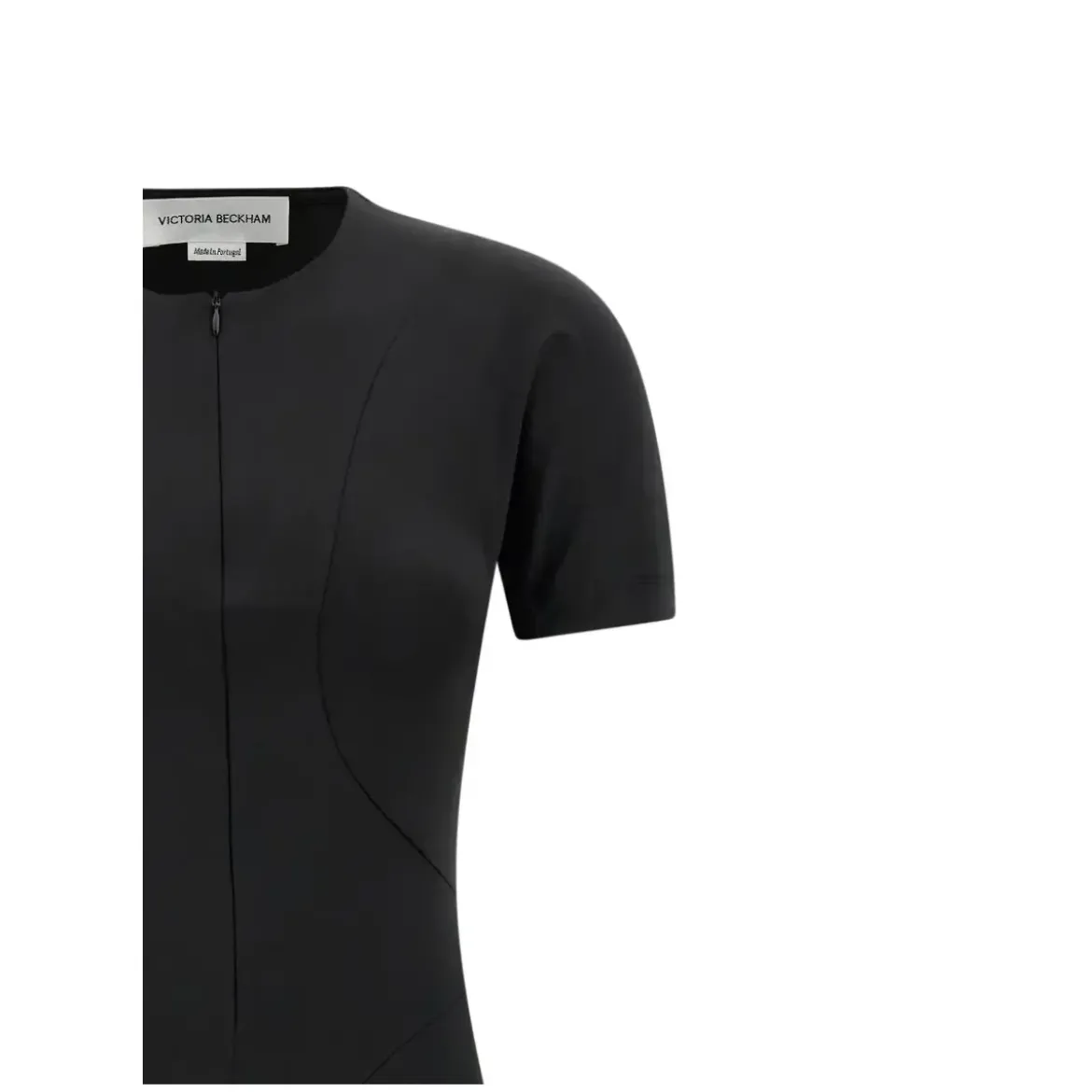 Victoria Beckham Elastisches Midikleid schwarz Midikleid