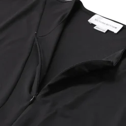 Victoria Beckham Elastisches Midikleid schwarz Midikleid