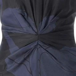 Victoria Beckham Midikleid Eve mit Blumenmuster schwarz Midikleid