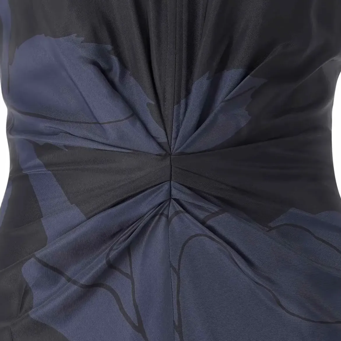 Victoria Beckham Midikleid Eve mit Blumenmuster schwarz Midikleid