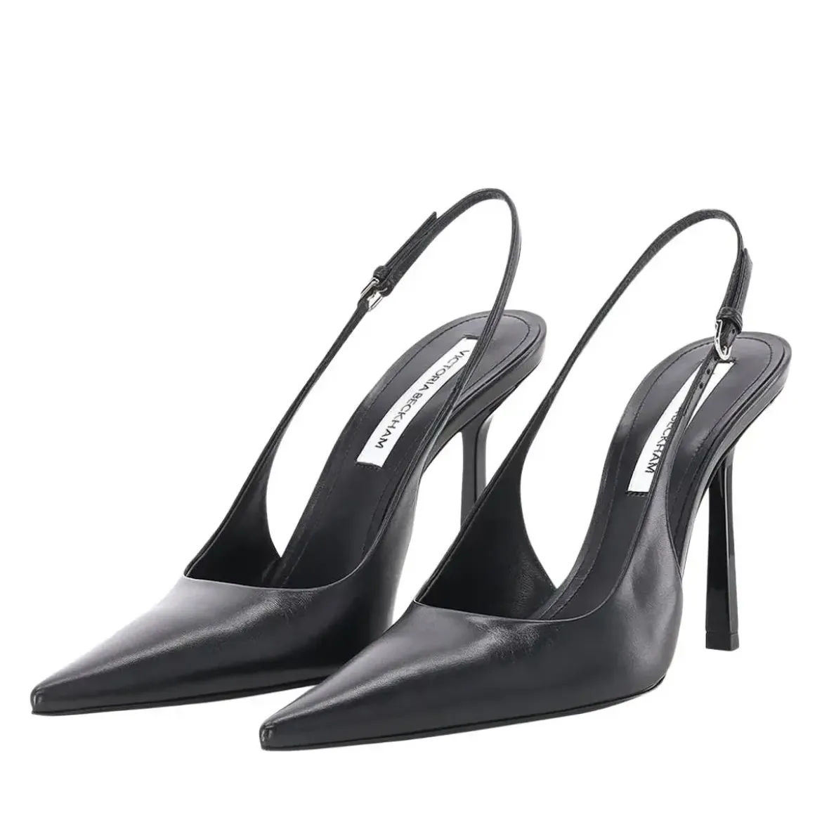 Victoria Beckham Pumps aus Leder schwarz Schnürschuhe
