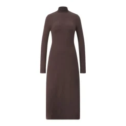 WEEKEND Max Mara Kleid Ocroma aus Wollgewebe Dunkelbraun Strickkleid