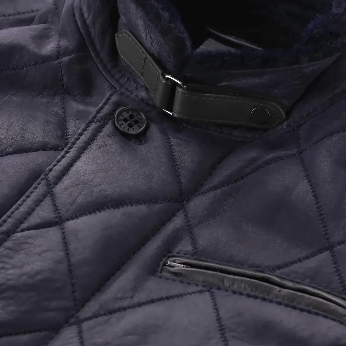 Werner Christ Lederjacke David Dunkelblau Lederjacke