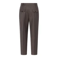 windsor. Bundfaltenhose aus Wolle braun