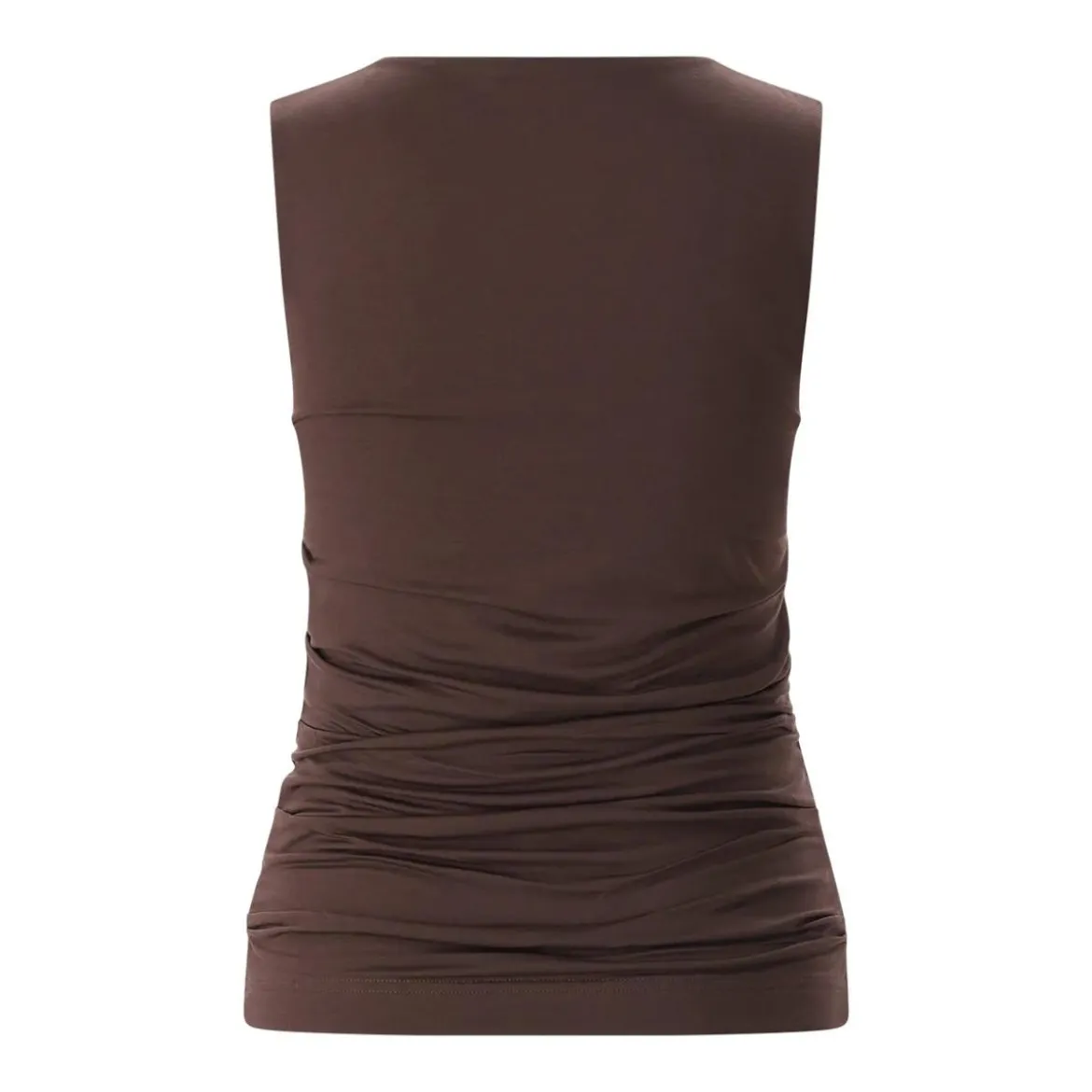 windsor. Gerafftes Top aus Lyocell braun Top