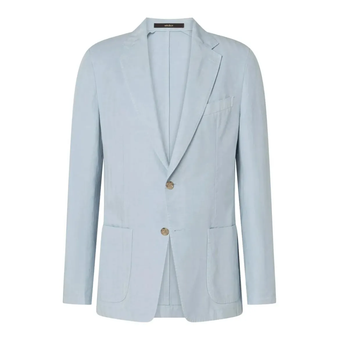 windsor. Sakko aus Leinenmix blau Anzugjacke