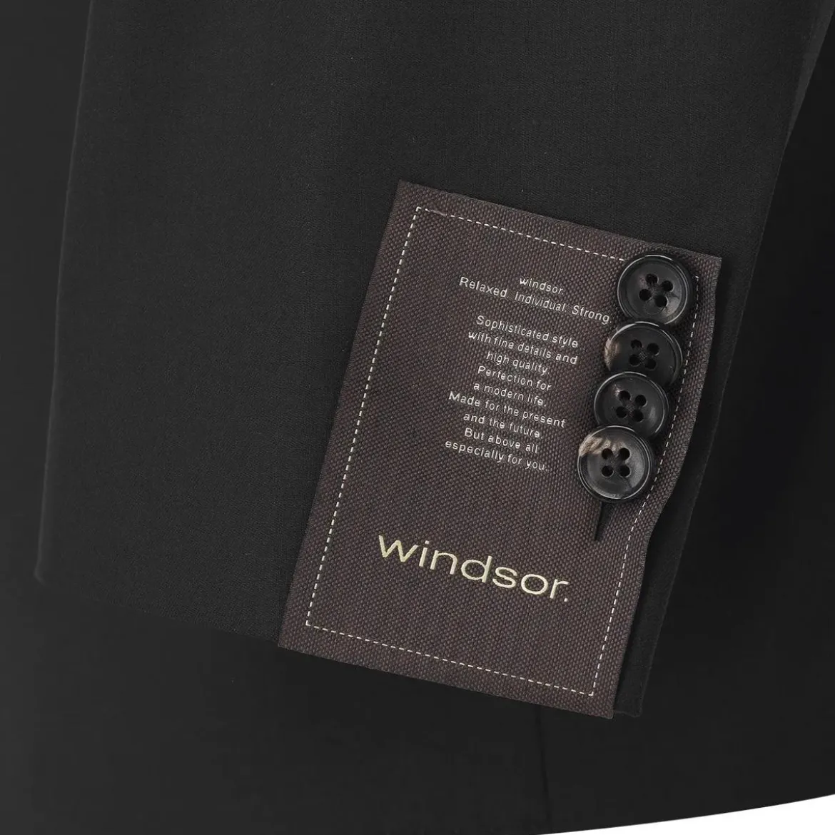 windsor. Sakko aus Wolle schwarz Anzugjacke