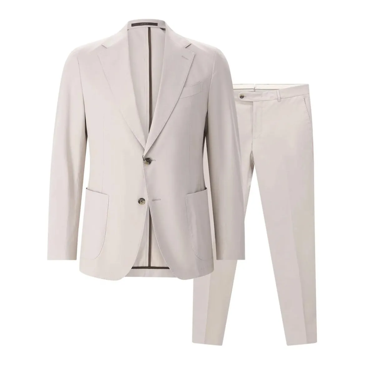windsor. Zweiteiliger Anzug aus Baumwolle beige Hosenanzug
