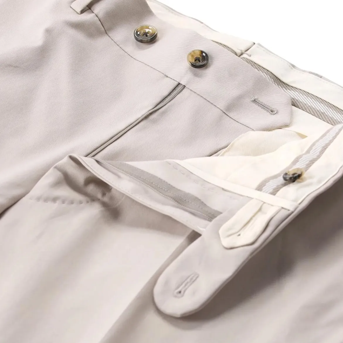 windsor. Zweiteiliger Anzug aus Baumwolle beige Hosenanzug